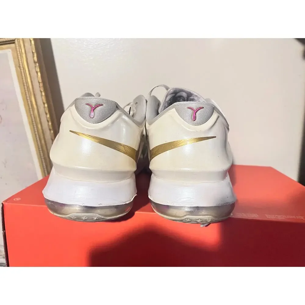 2014 Mens Nike KD 7 PRM Aunt Pearl Pink Pow Platinum Size 11.5 Used OG